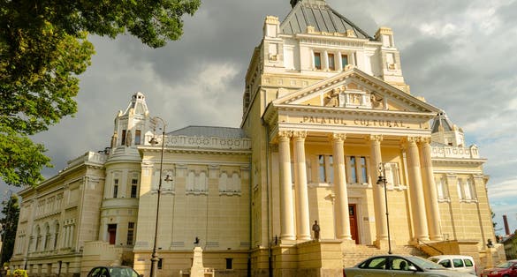 Photo of  view of 26.07.2020 Arad, Romania view of Cultural Palace of Arad.