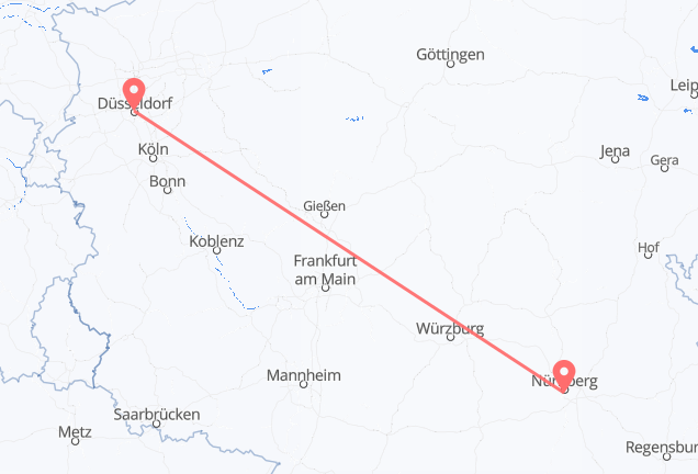 Нюрнберг в Дюссельдорф