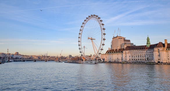 Photo of beautiful shot of London Eye and River Thames ,London, UK.