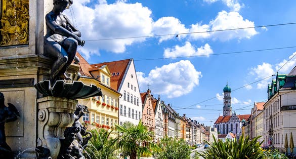 photo of view of old town of Augsburg - Bavaria.