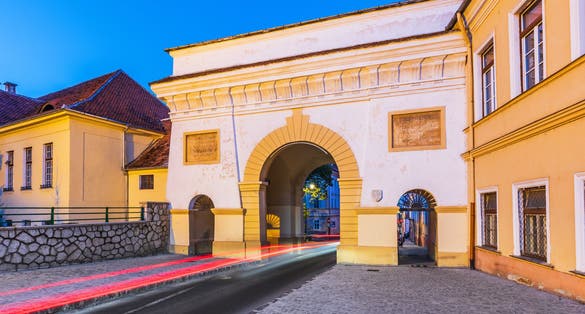 Photo of Brasov, Romania. Schei gate, entrance to the old city from Schei neighborhood.