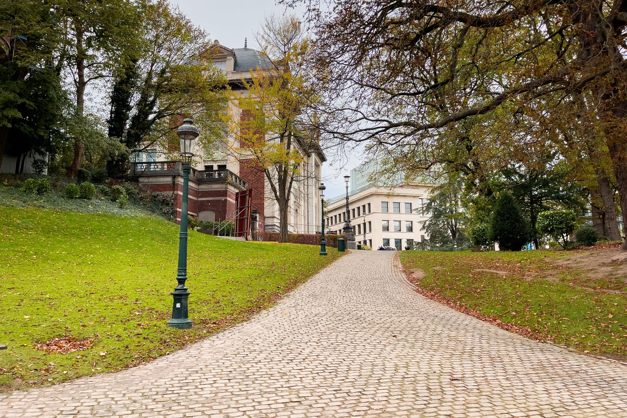 photo of view of Leopold Park in the center of Brussels, Belgium.