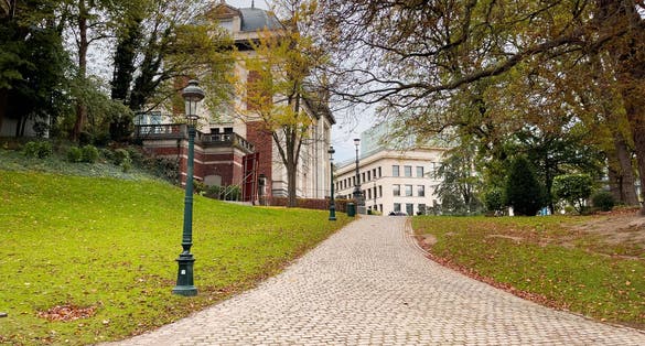 photo of view of Leopold Park in the center of Brussels, Belgium.