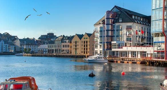 Photo of the marine and coastal fisheries, Alesund, Norway.