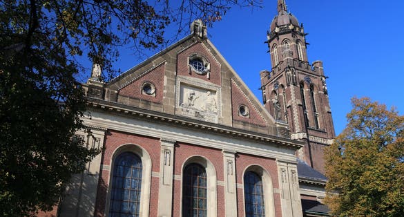 Photo of Saint Denis Catholic church, Krefeld city in Germany. 