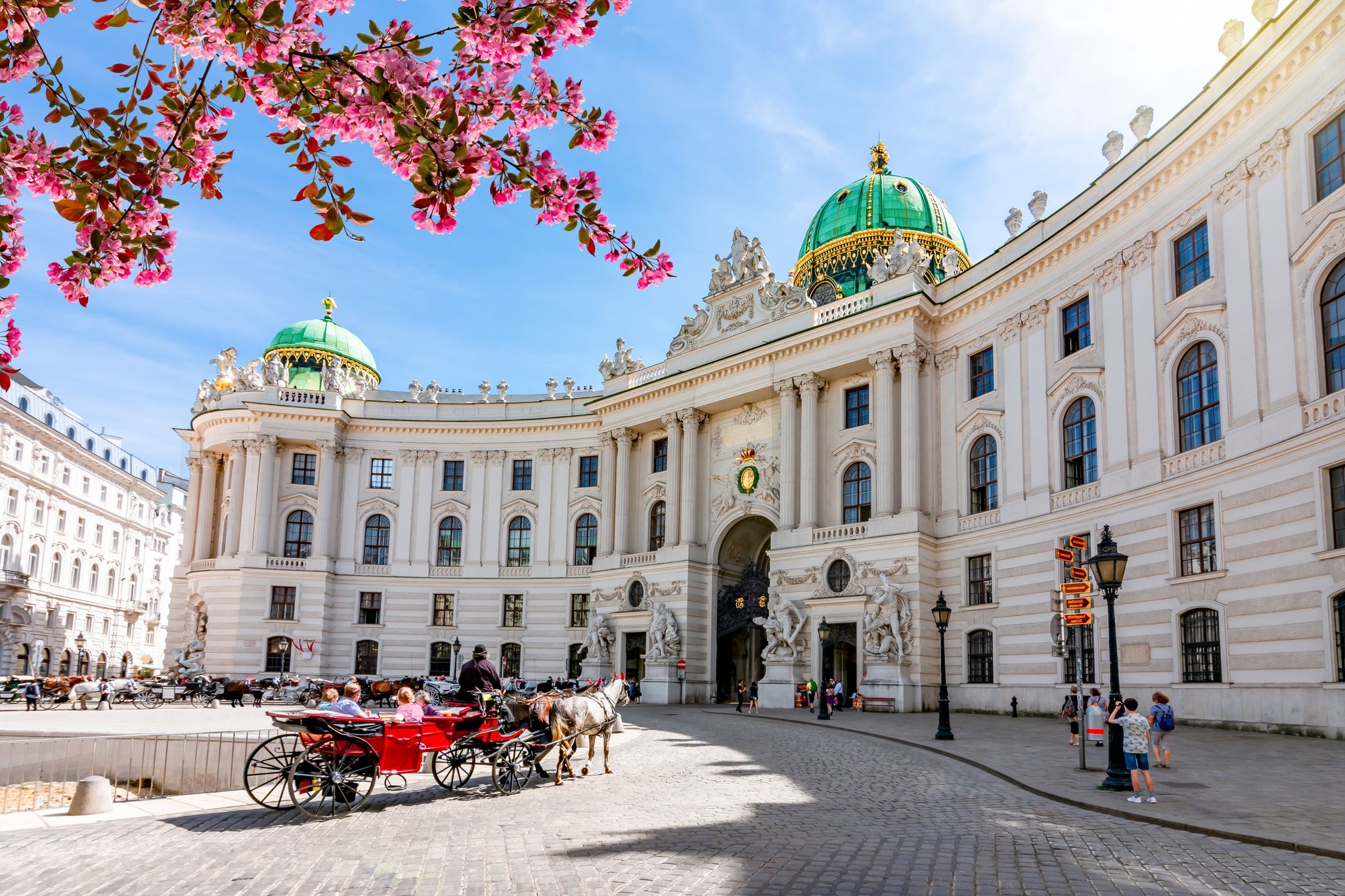 Photo of Hofburg palace on St. Michael square (Michaelerplatz), Vienna, Austria.