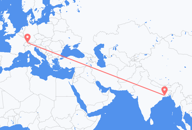 コルカタ チューリッヒへ