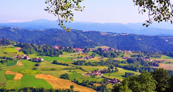 photo of panorama of the Langhe Cuneo, Italy.