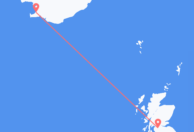 Reykjavík to Glasgow