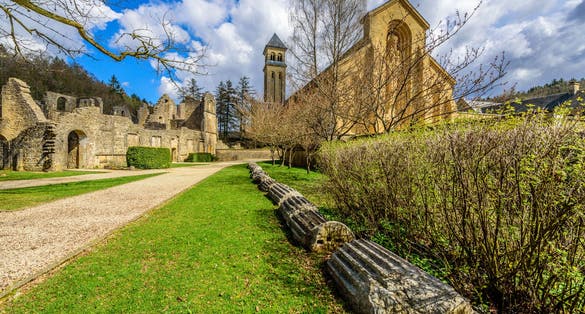 Photo of Orval Abbey, Belgium.
