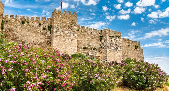 Photo of Ayasuluk Fortress on Ayasuluk Hill at Ephesus - Selcuk, Turkey.