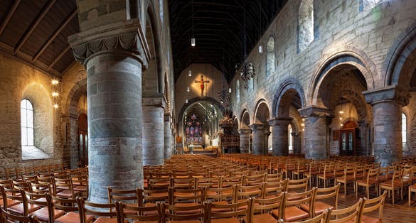 Stavanger Cathedral bulit from 1125 in Anglo-Roman style.