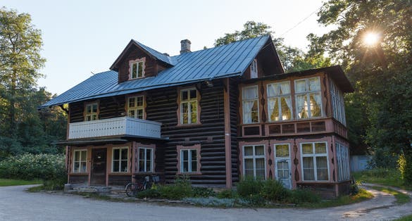 Photo of Estonian open air museum with cultural and architectural heritage, Taliin, Estonia.