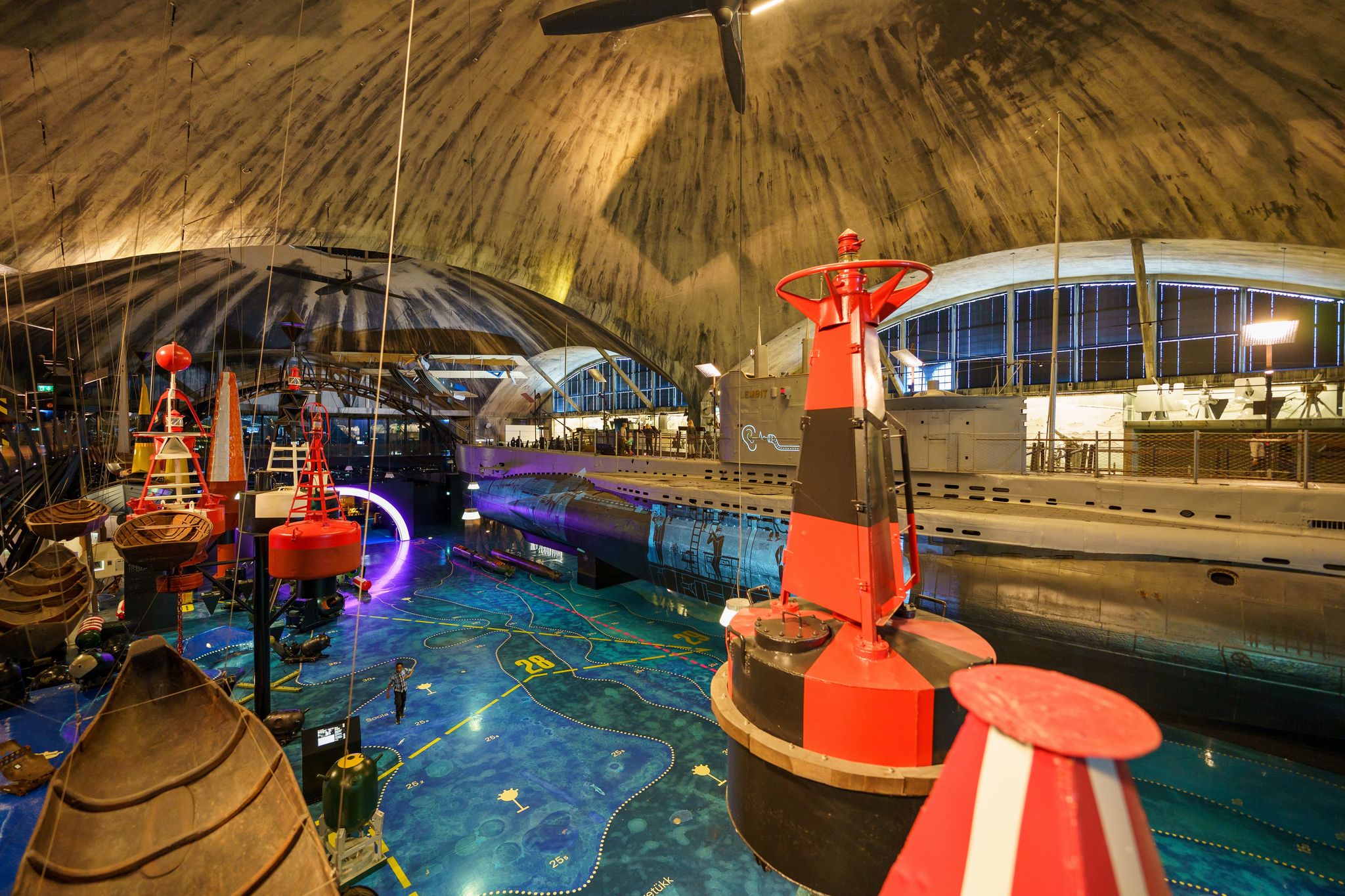 Photo of main building best interior in Lennusadam Seaplane museum, Tallinn, Estonia.