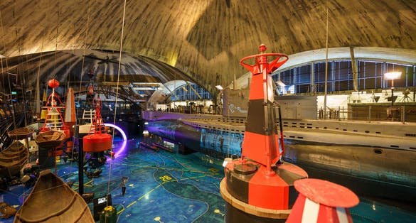 Photo of main building best interior in Lennusadam Seaplane museum, Tallinn, Estonia.