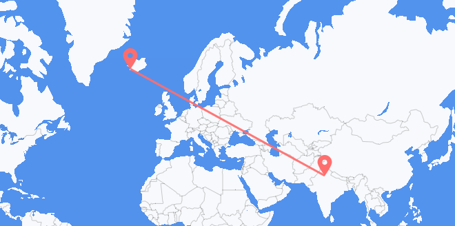 インド アイスランドへ