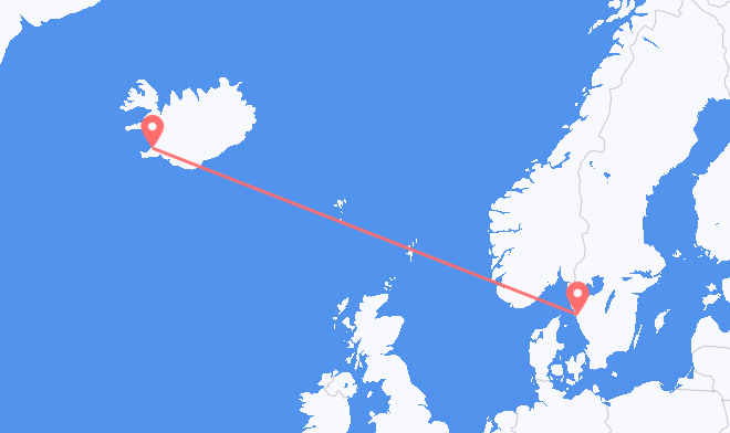 Reykjavik to Gothenburg