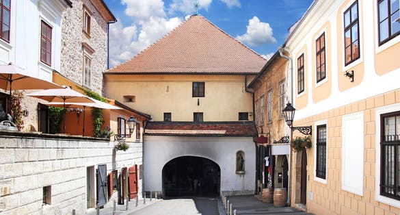 Photo of Zagreb stone gate, one of the most famous symbols of the city, Croatia.
