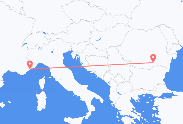 Bucharest to Nice