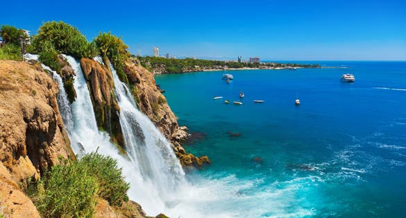 Photo of waterfall Duden at Antalya, Turkey.
