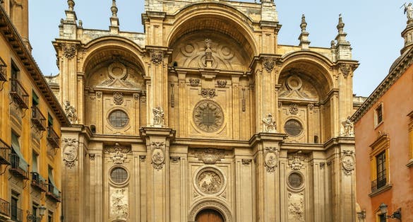 Photo of Granada Cathedral is a Roman Catholic church in the city of Granada, Spain. Facade.