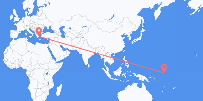 frá Naúrú til Grikklands