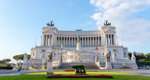 photo of altare della patria, national monument to victor emmanuel II the first king of a unified Italy, located in Rome.