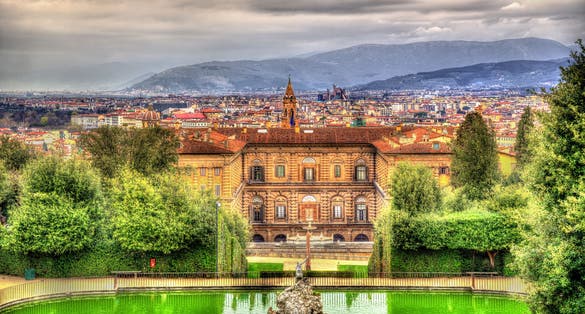 photo of View of the Palazzo Pitti in Florence - Italy .