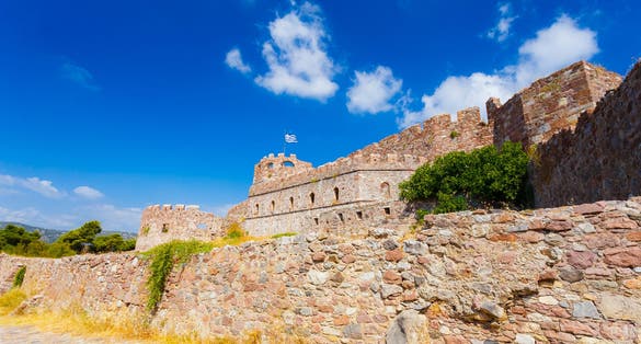 photo of The castle walls of Mytilene in Lesvos island, Greece, one of the largest castles in the Mediterranean,Mytilene  Greece.