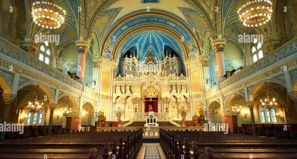 photo of view of the interiorSzeged Synagogue, Szeged, Hungary.