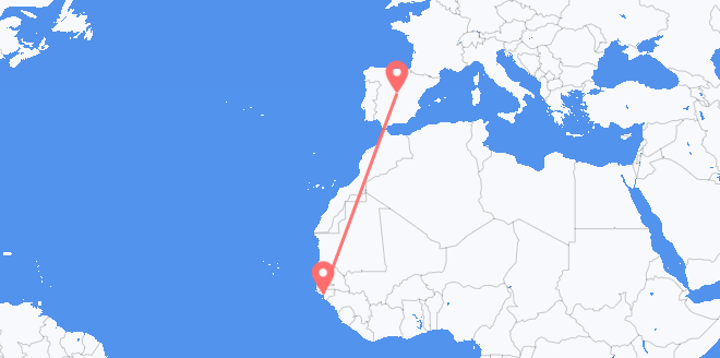 Guinea-Bissau to Spain