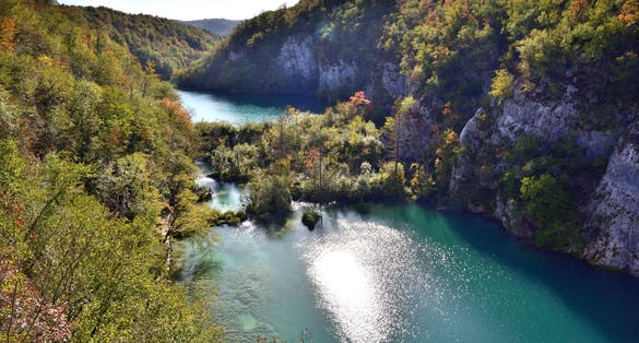 photo of view of Plitvice Lakes National Park is one of the oldest and largest national parks in between Lika-Senj County and Karlovac County in Croatia