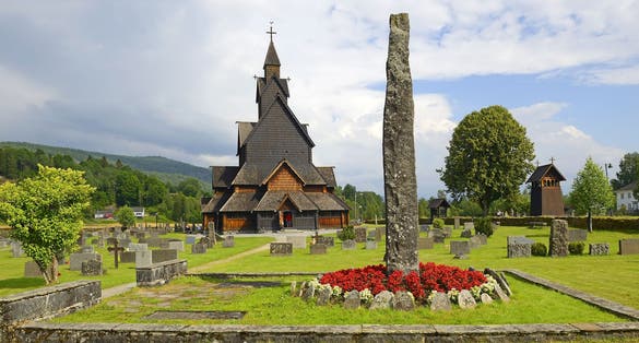 Heddal stave church, Notodden, the largest stave church in Norway.