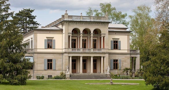 photo of the Wesendonck Villa, the main building of the Rietberg Museum in Zurich, Switzerland.