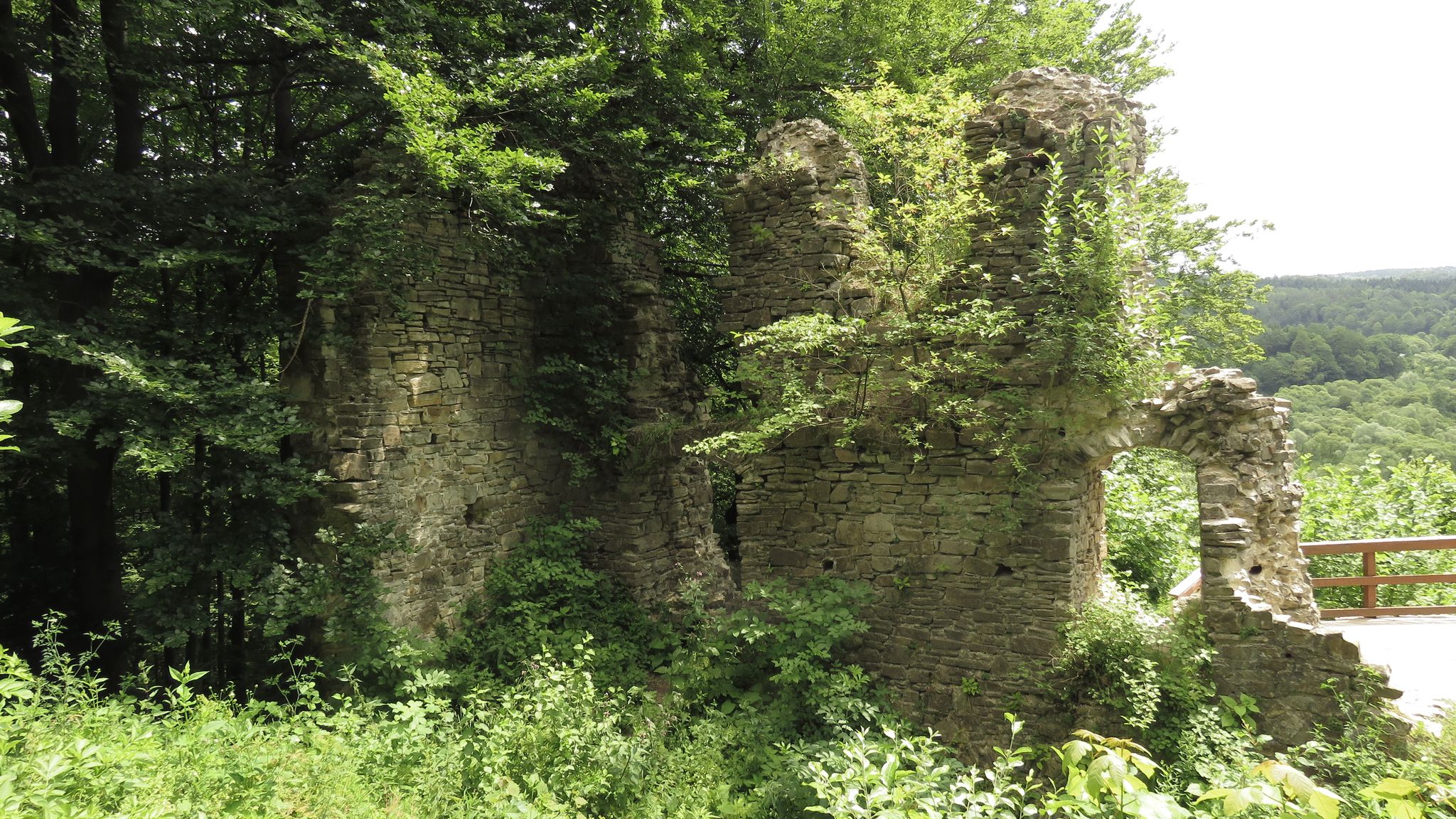 landscape from ruins of sobien castle, Poland.