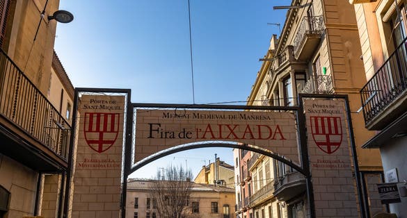 Photo of Aixada fair in Manresa, Catalonia, Spain.