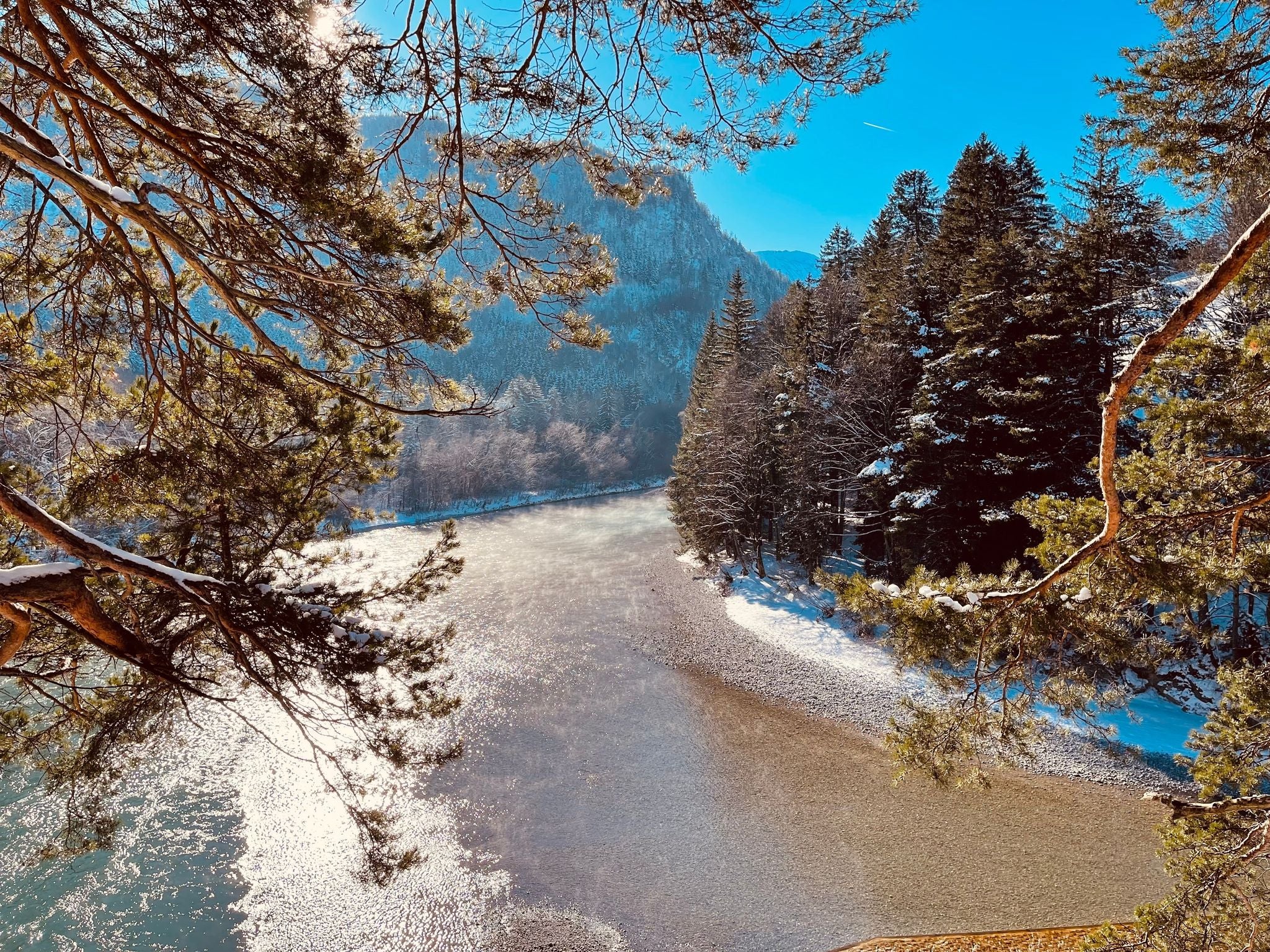 photo of view of View of famous and amazing Neuschwanstein Castle, Füssen, Bavaria, Germany, seen from the Marienbrücke (Mary's Bridge), a pedestrian bridge built over a cliff