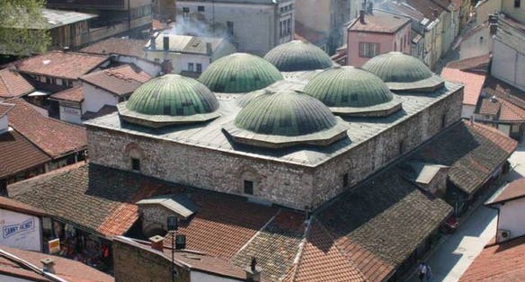 More details View of Brusa bezistan from center of Baščaršija