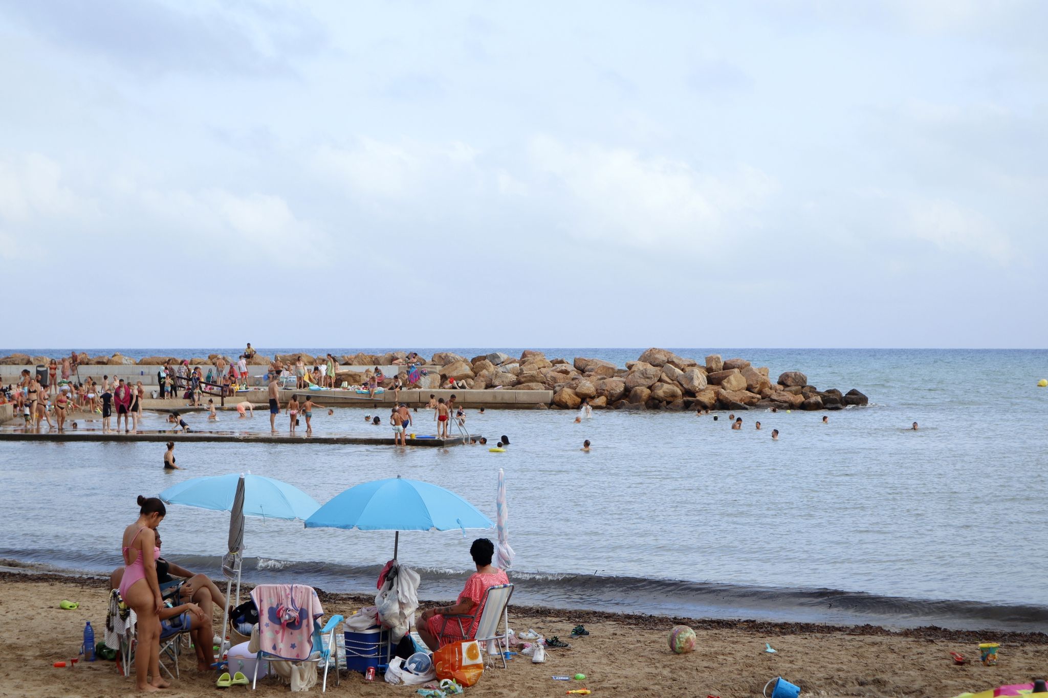 Photo of aerial view of the Torrevieja coastal city, Costa Blanca, province of Alicante, Spain.