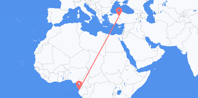 Gabon to Turkey
