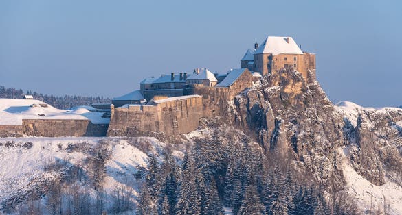 photo of view of Château de Joux à La Cluse et Bijoux.