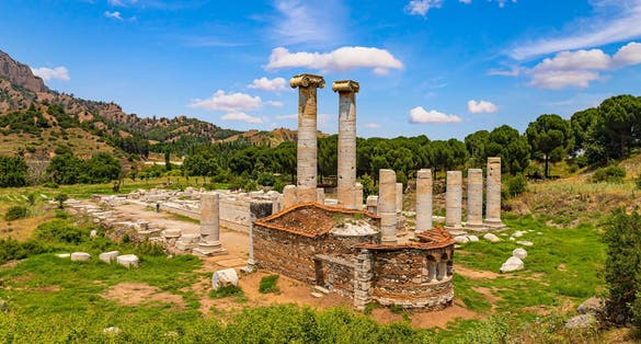 Temple of Artemis at Sardes Lydia Ancient City in Salihli, Manisa, Turkey