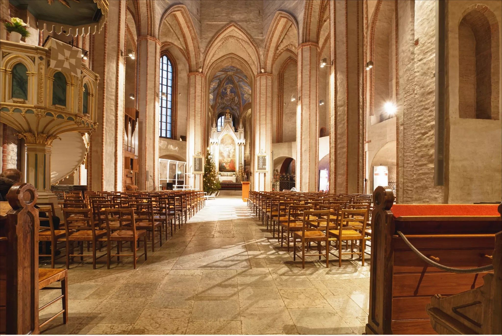 View of medieval church Porvoo cathedral, Finland