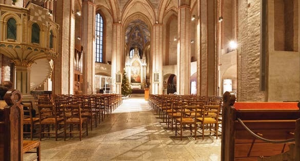 View of medieval church Porvoo cathedral, Finland