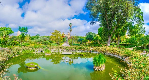 photo off view of Gardens of Palazzo Parisio in Naxxar, Malta.