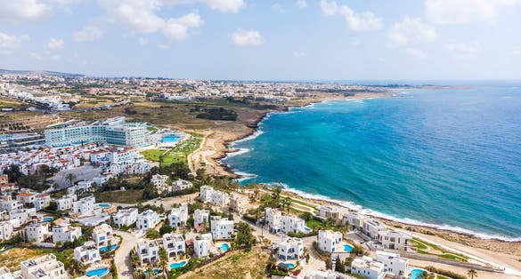Photo of seascape and luxurious location in Paphos.