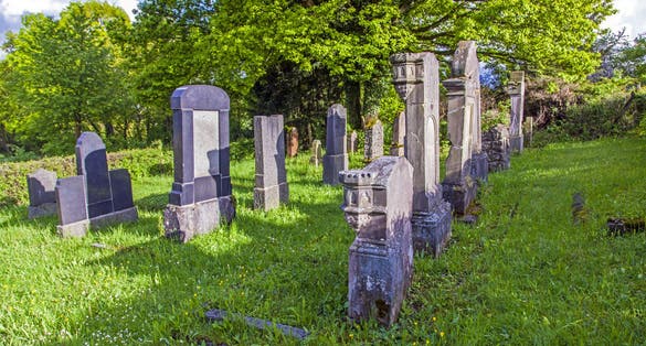 Photo of jewish cemetery in St. Wendel at the Galgenberg in Germany.