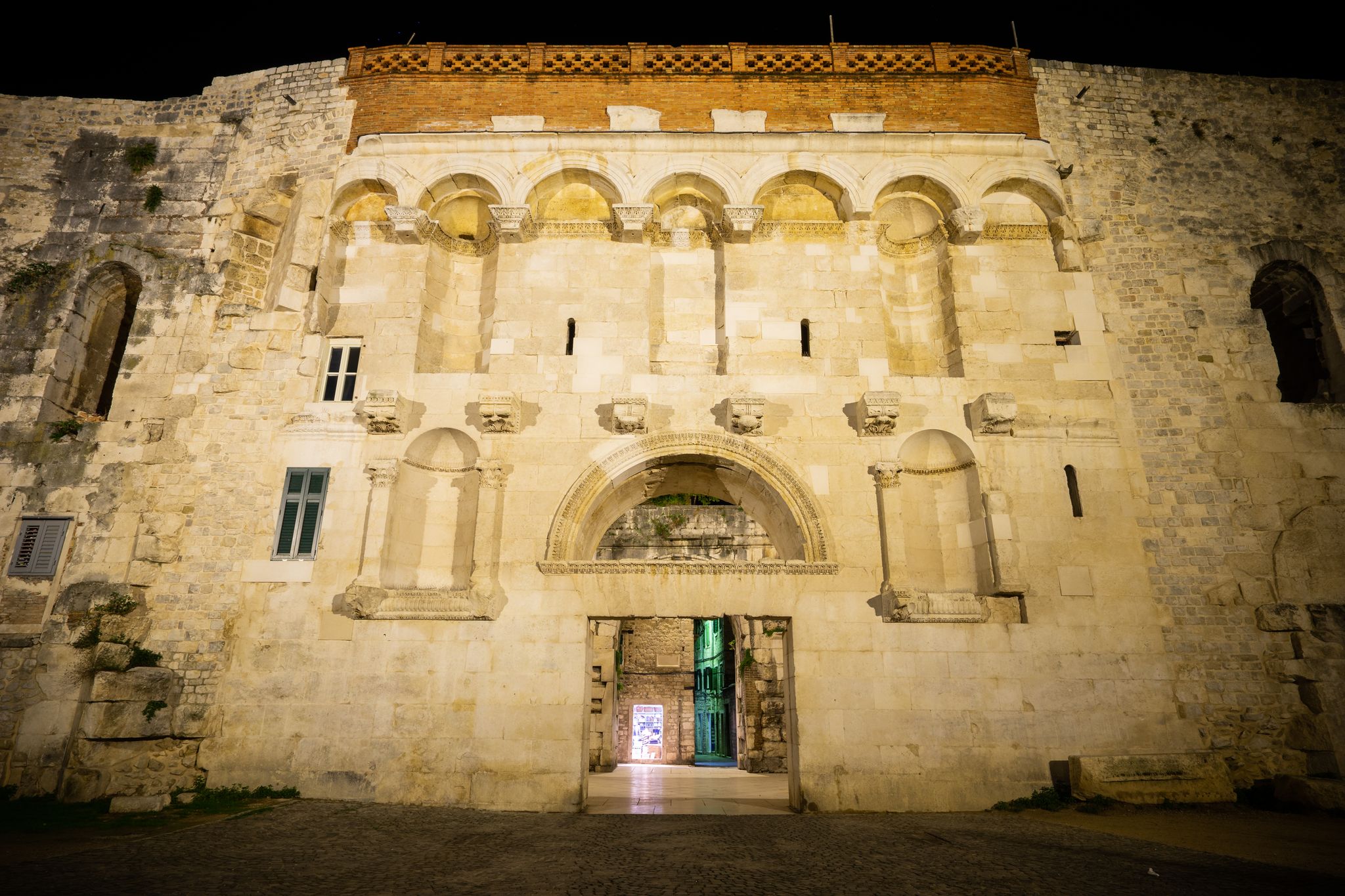 Photo of Golden Gate (Diocletian's Palace) or "the Northern Gate", is one of the four principal Roman gates into the stari grad (old town) of Split, Croatia.