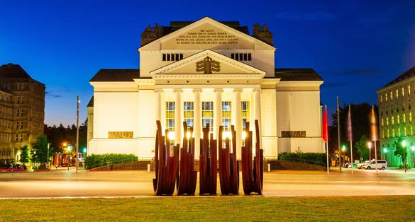 Photo of Duisburg Theatre one of two opera houses located in Duisburg city, Germany.