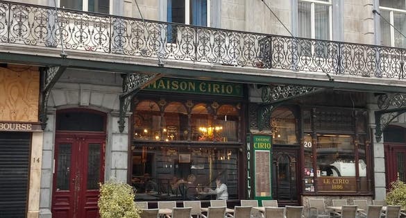 photo of view of Le Cirio,Brussels Belgium.